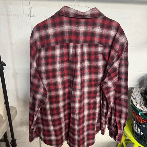 Foundry long sleeve flannel shirt - red/black/grey size 1XL - Picture 3 of 3